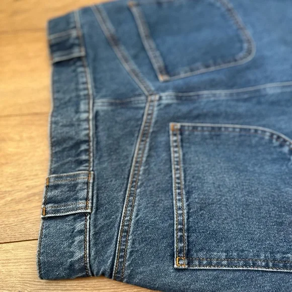 FRAME Modern Pocket Midi Denim Skirt | October Wash | Size 27 | Button Front - Picture 11 of 15